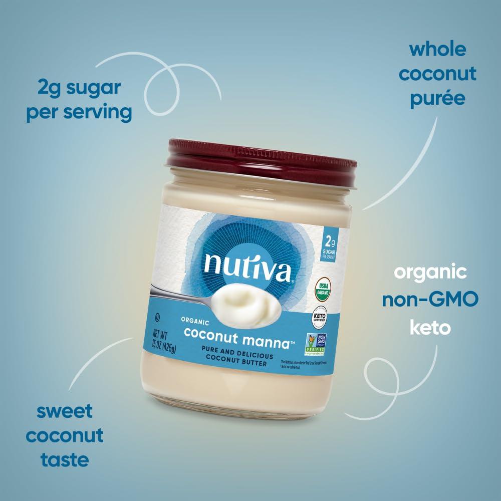 Mantequilla de Coco Orgánica Nutiva 425 g - Vegana y Sin Gluten