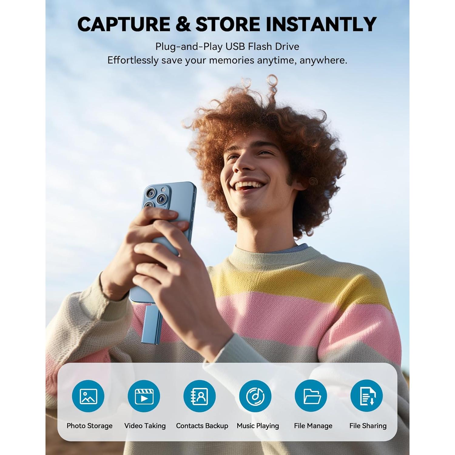 Unidad Flash MFi 256GB SUDEHO para iPhone y Android