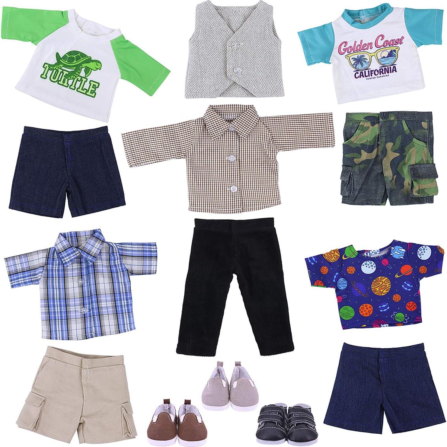 Ecore Fun 5 Conjuntos Ropa y 3 Zapatos para Muñecos 45 cm