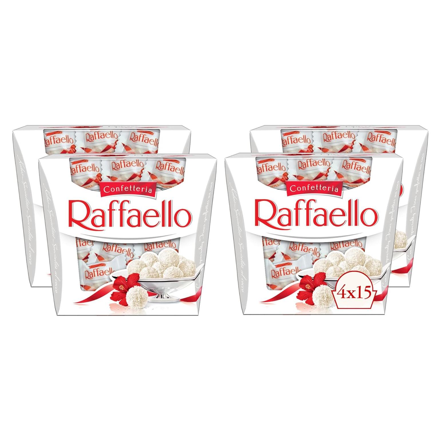 Confites Gourmet Raffaello Ferrero - 4 Paquetes de 15 Conte