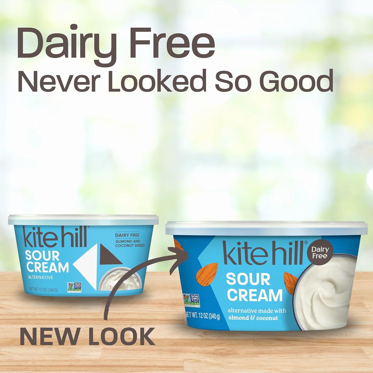 Crema Agria Vegana Kite Hill 340g - Sin Gluten, Sin Lácteos