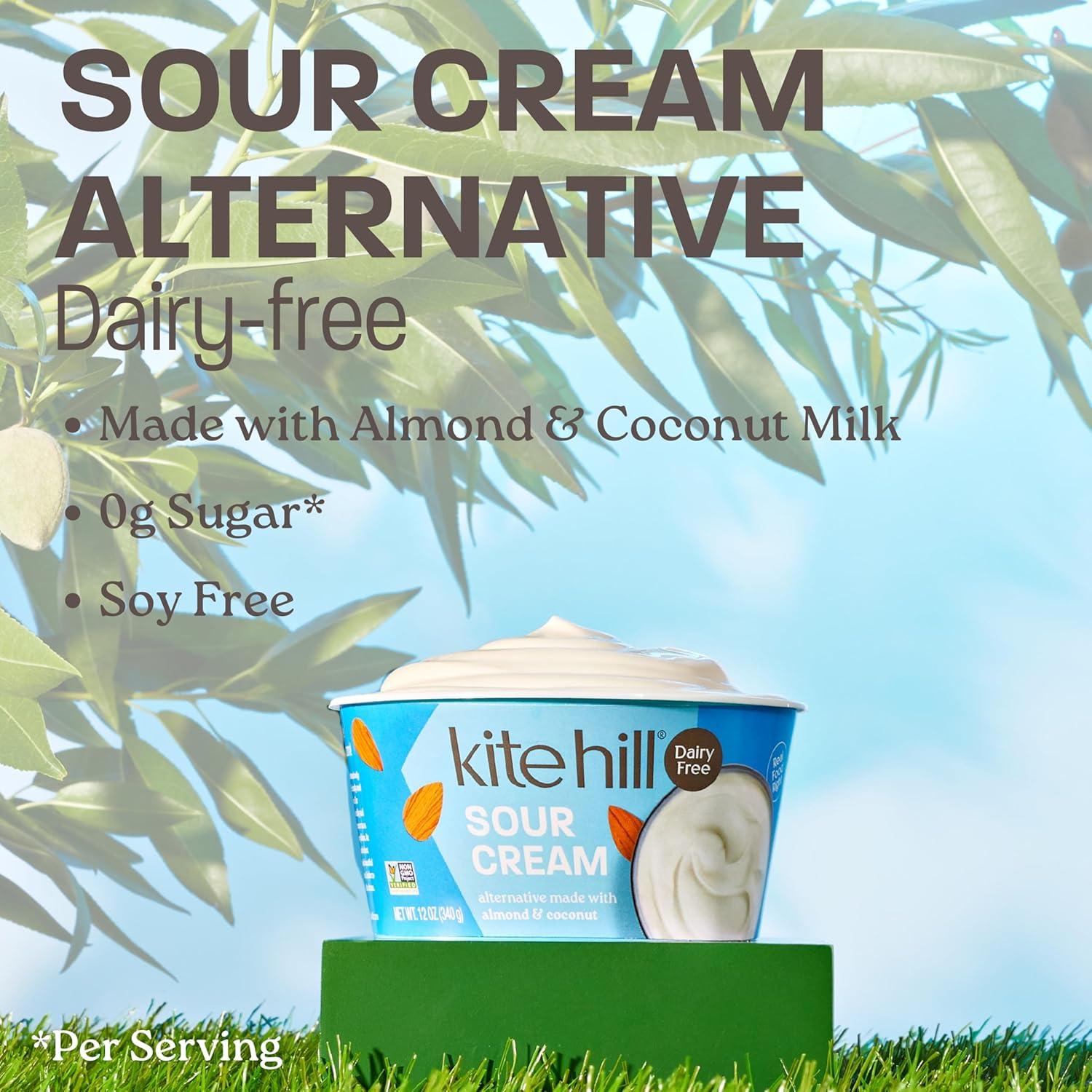 Crema Agria Vegana Kite Hill 340g - Sin Gluten, Sin Lácteos