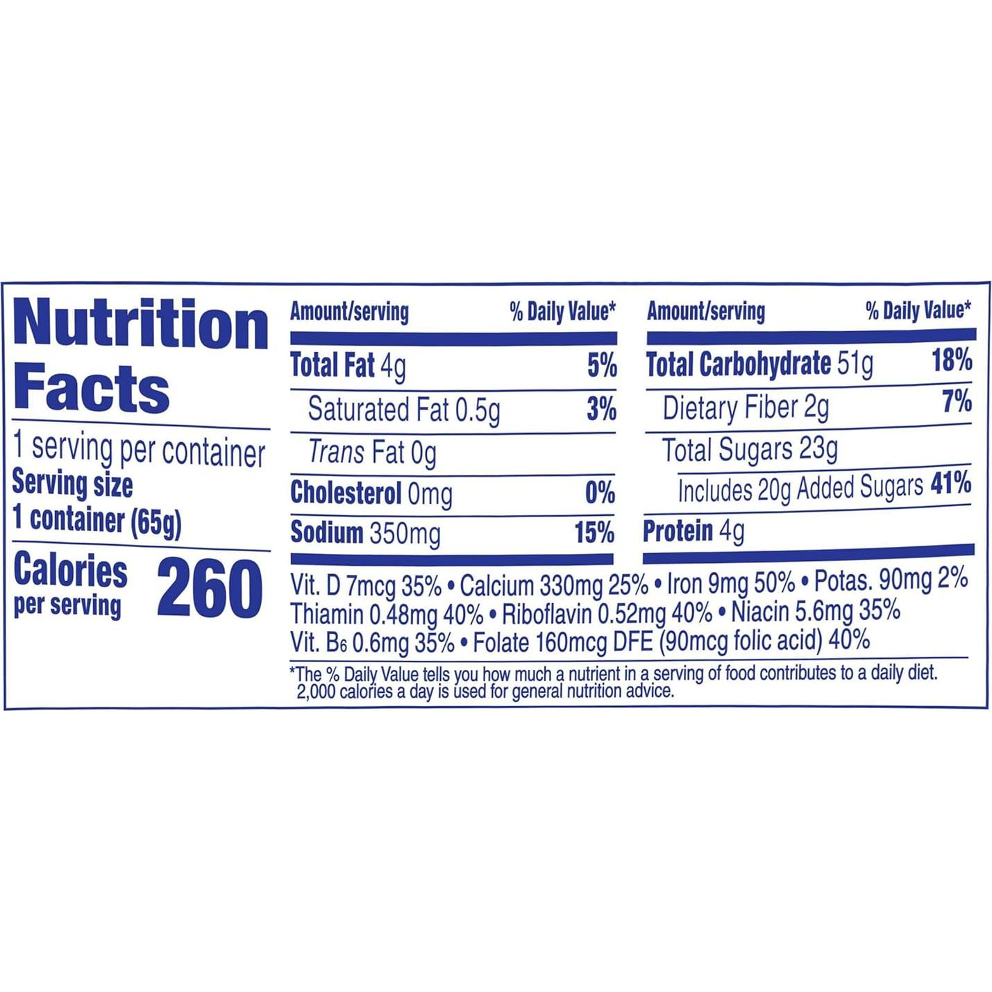 Tazas de Cereal Instantáneo Cream of Wheat Frutos Rojos 65g (Paquete de 6)