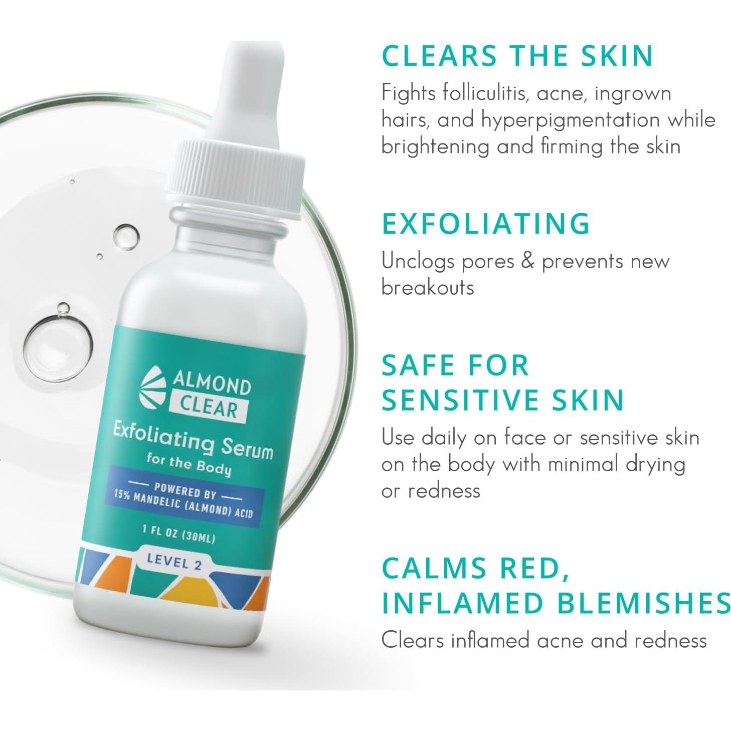 Suero Corporal para Acné Almond Clear 30 ml - Ácido Mandélico