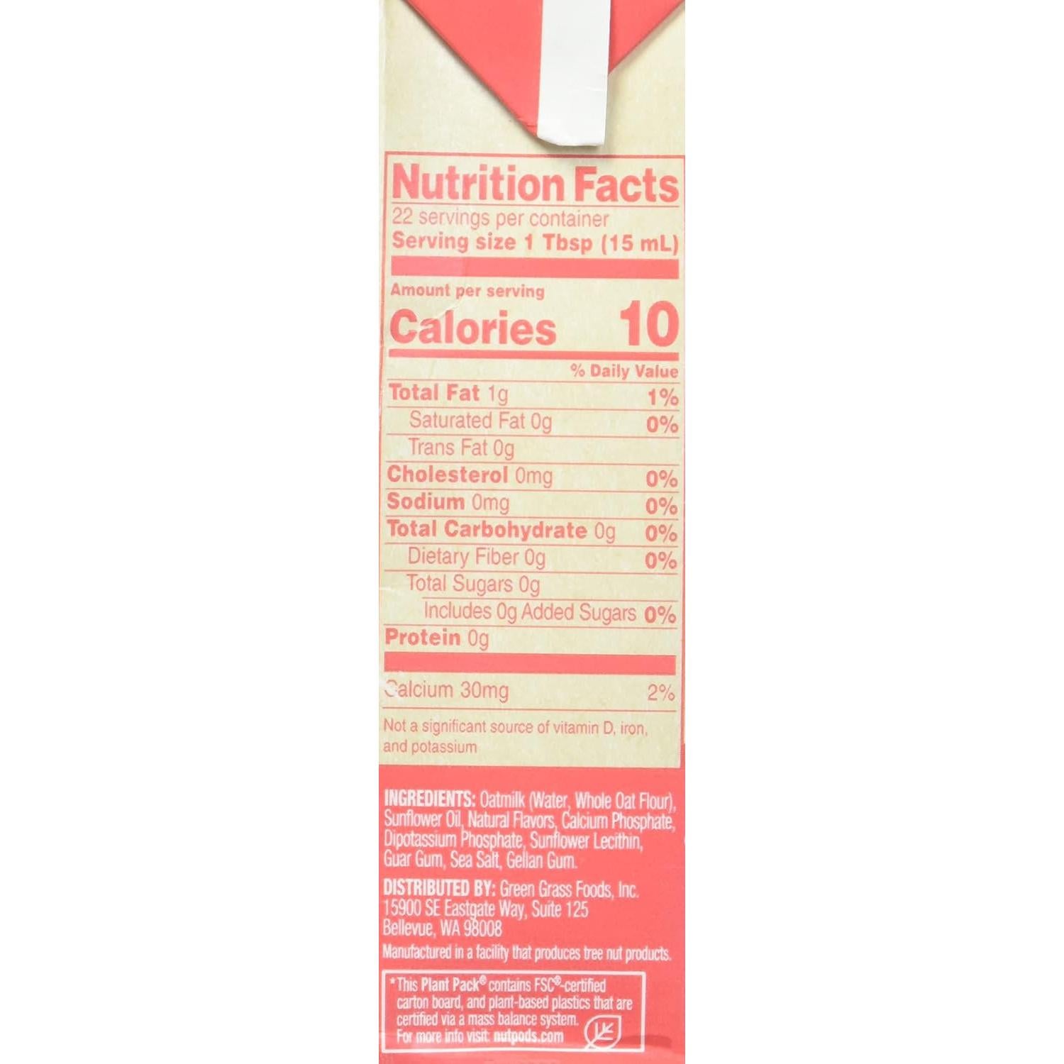 Crema de Avena Sin Lácteos NUTPODS Sabor Canela 317.5 g