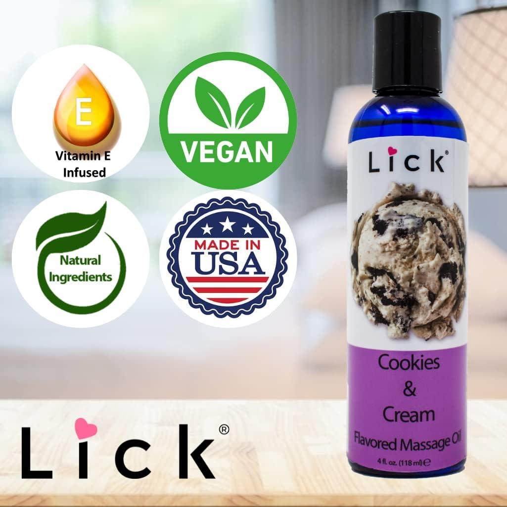 Aceite de Masaje Comestible Lick Galletas y Crema 118 ml