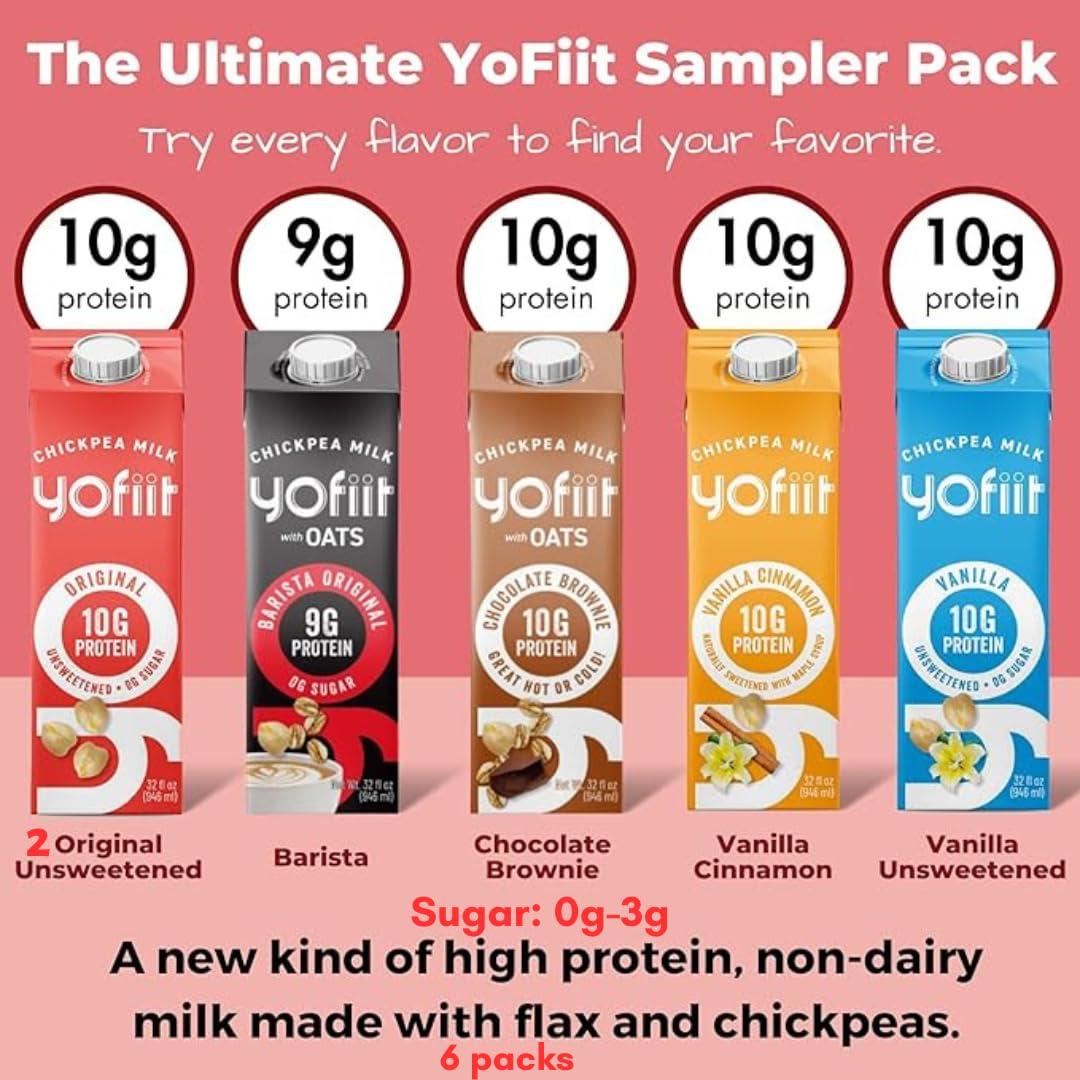 Leche Vegetal Yofiit 946ml - Paquete de 6, Alta en Proteína