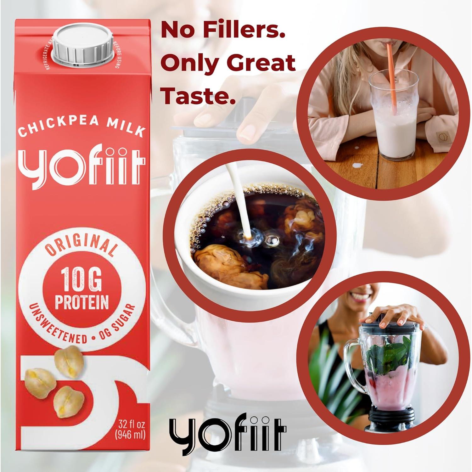 Leche Vegetal Yofiit 946ml - Paquete de 6, Alta en Proteína