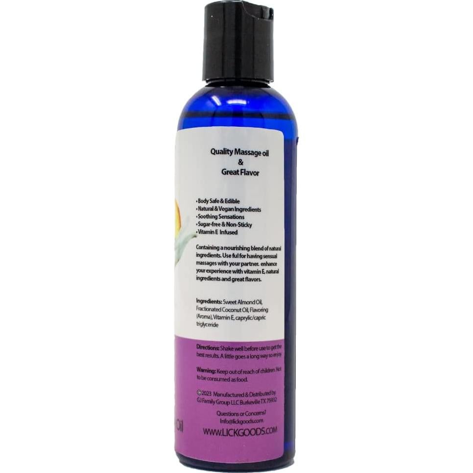 Aceite de Masaje Comestible Lick Durazno y Crema 113.4 ml