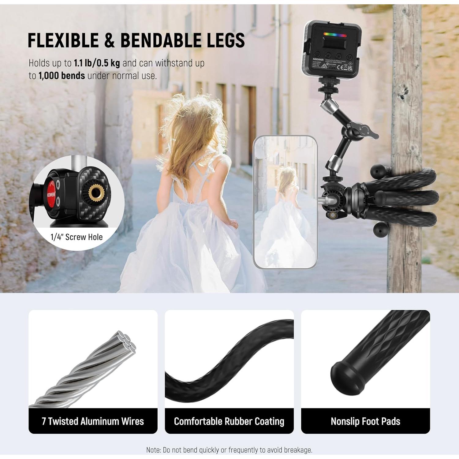 Trípode Flexible Magnético NEEWER TP33 para Smartphones