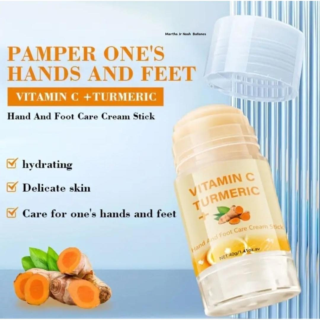 Crema en barra para manos y pies Pixie con cúrcuma y vitamina C 39.4g