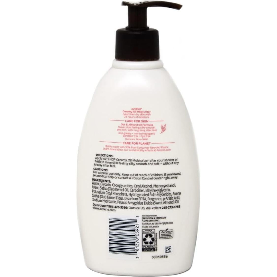 Crema Hidratante Corporal Aveeno 12oz - Avena y Aceites