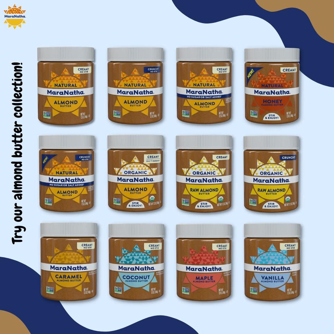 Crema de Almendra Tostada MaraNatha Vainilla 340g Sin Revolver