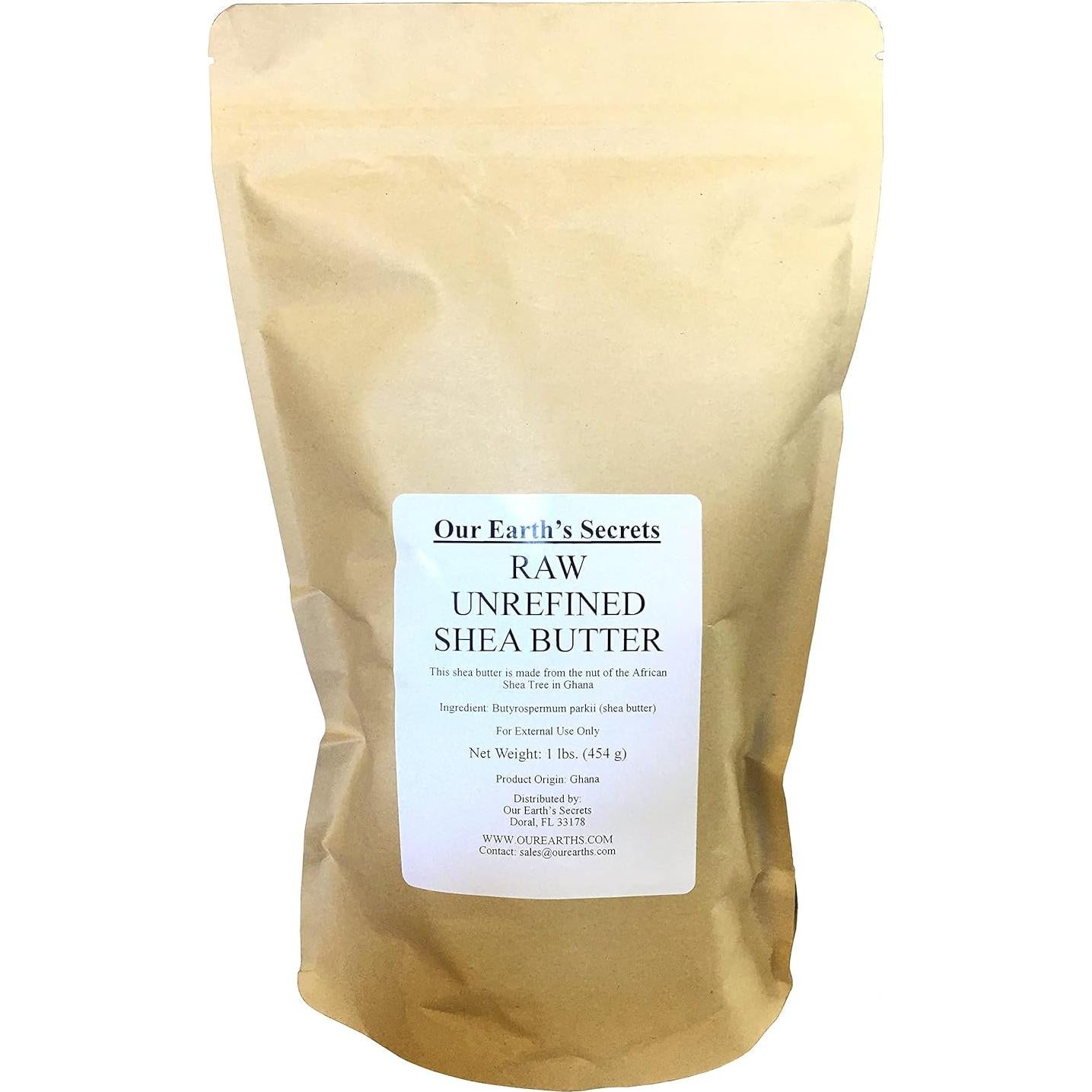 Manteca de Karité Cruda Sin Refinar 454g Nuestros Secretos de la Tierra