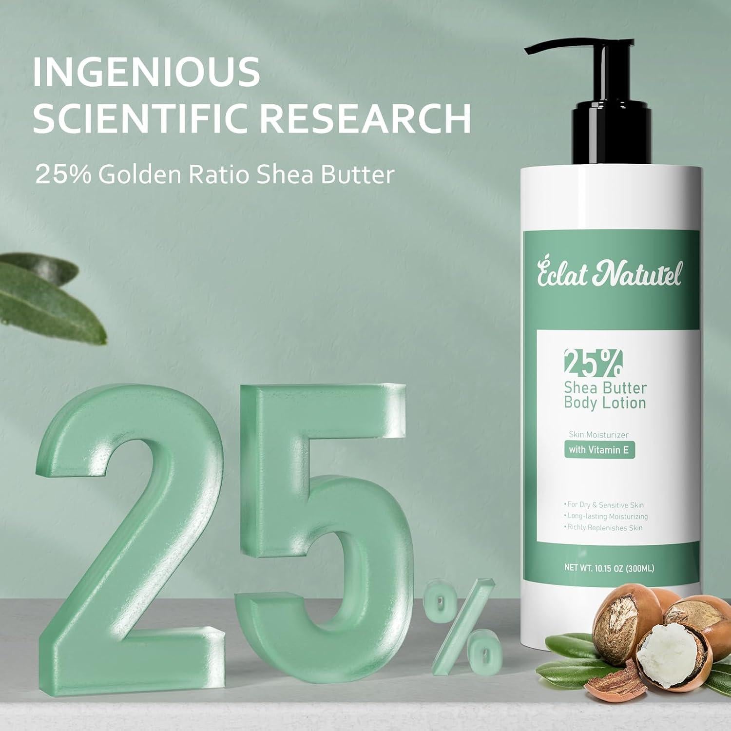 Loción Corporal Clat Naturel 300 ml con 25% Manteca de Karité