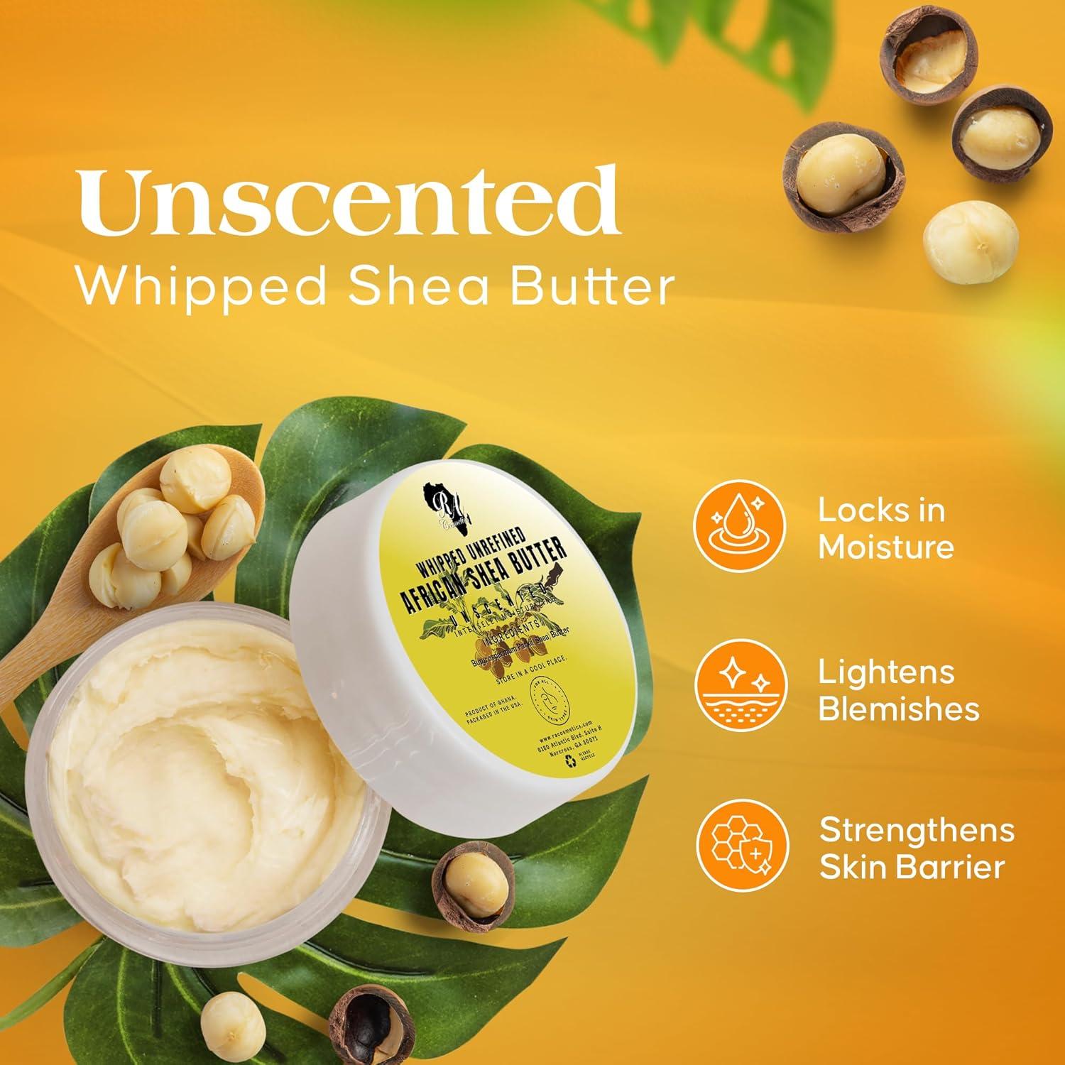 Manteca de Karité Pura RA Cosmetics 340g Sin Fragancia