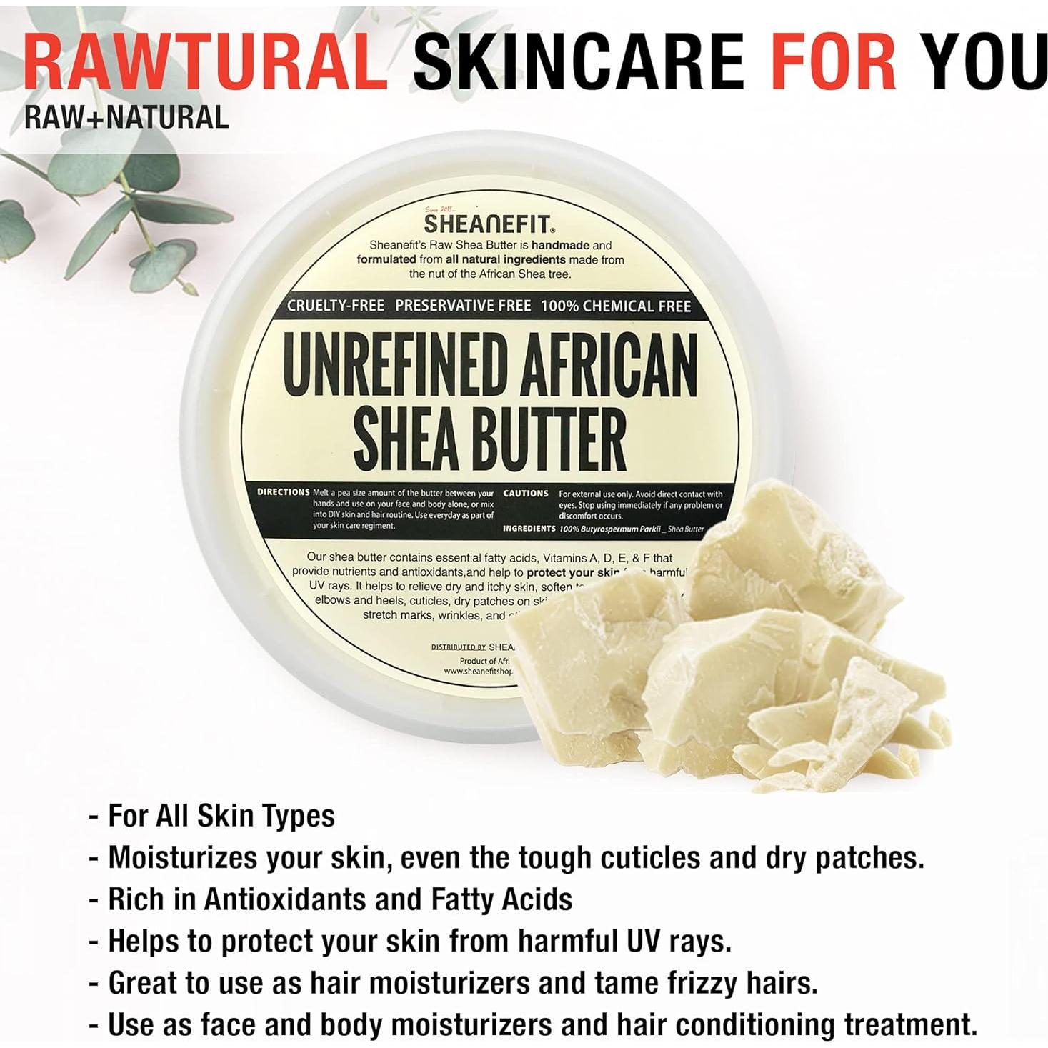 Manteca de Karité Cruda Natural Sheanefit 450g Hidratante