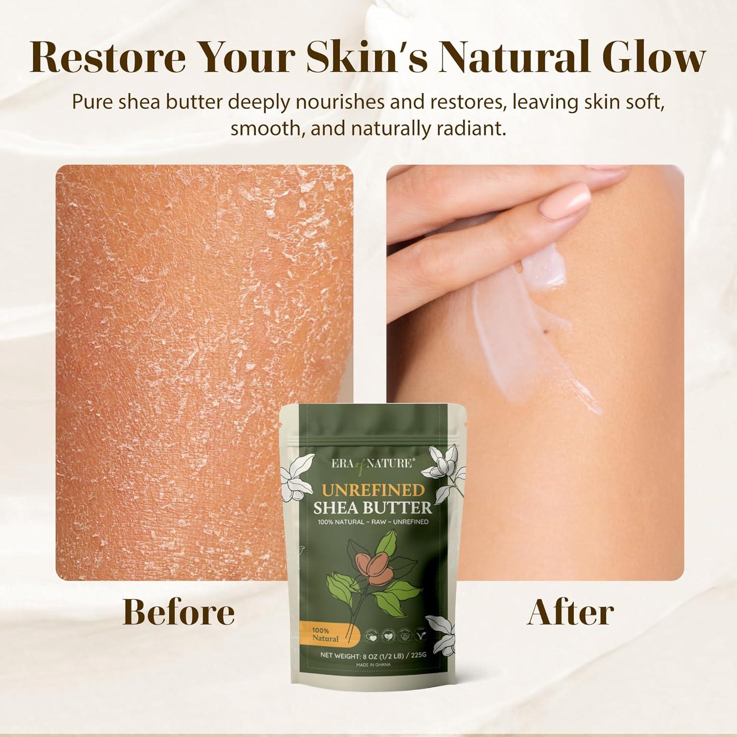 Manteca de Karité Orgánica Cruda 227g - Hidratante Piel y Cabello