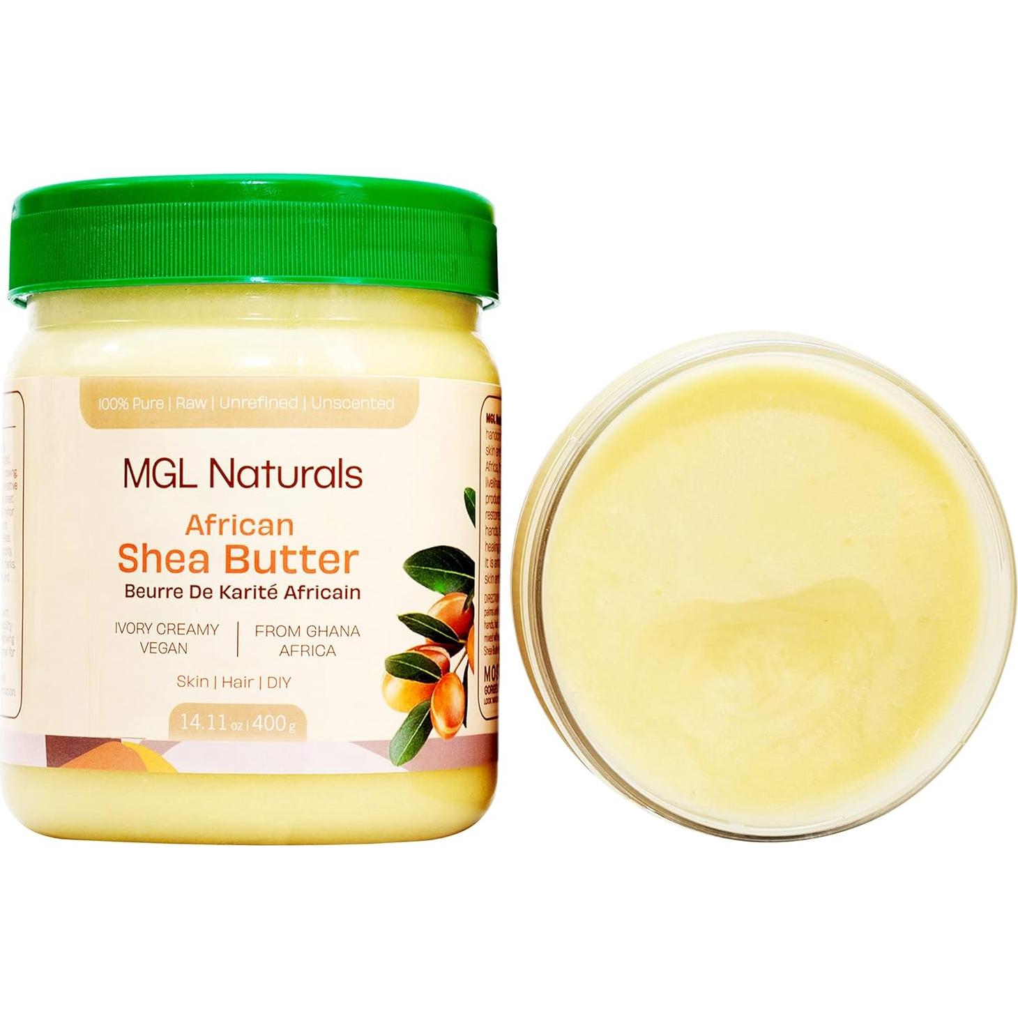 Manteca de Karité Cruda MGL Naturals 453g - Hidratante Piel y Cabello
