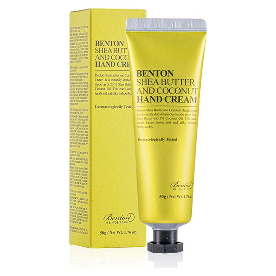 Crema de Manos BENTON Manteca de Karité y Coco 50g Hidratante
