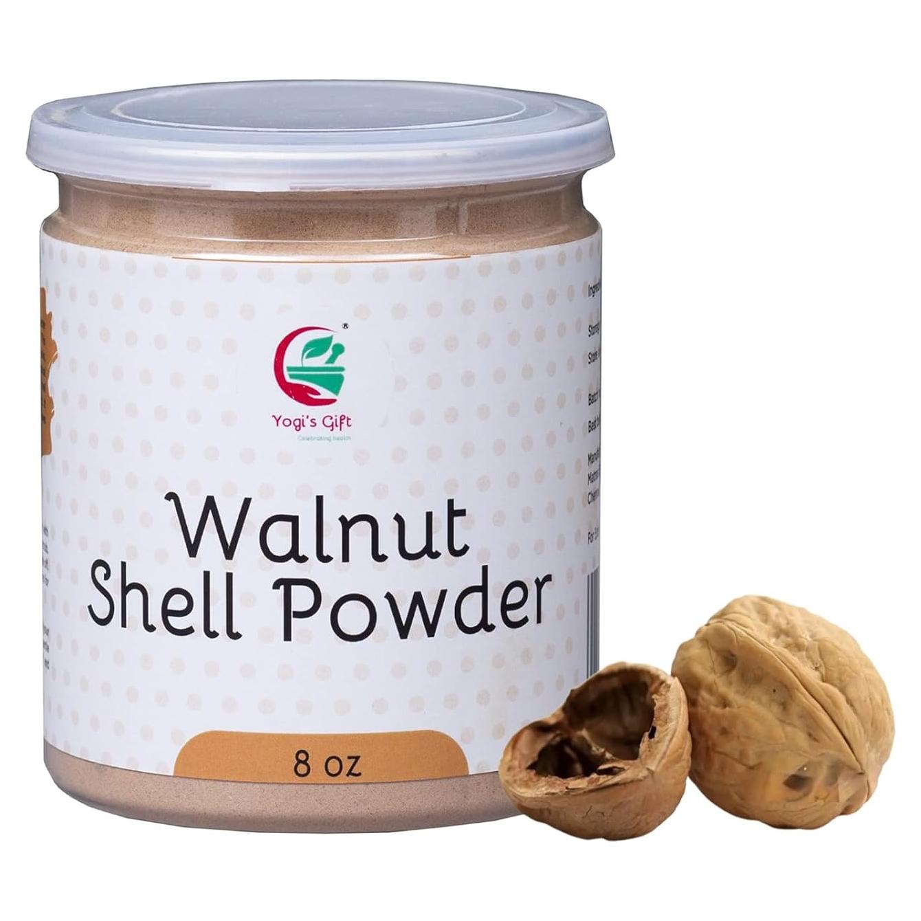 Polvo de cáscara de nuez Yogi's Gift 226g - Exfoliante natural