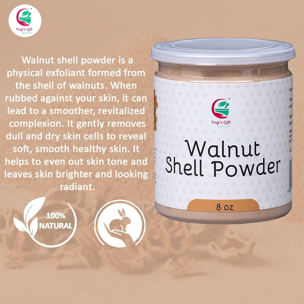 Polvo de cáscara de nuez Yogi's Gift 226g - Exfoliante natural