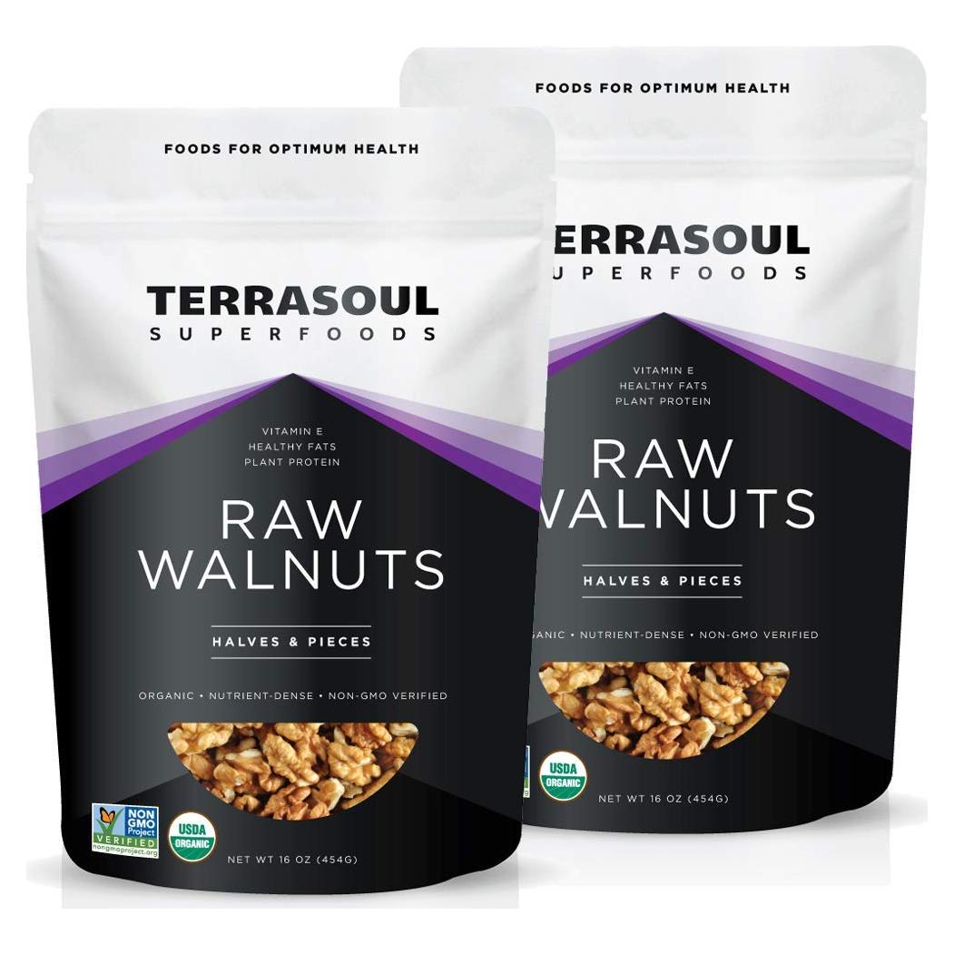 Nueces Crudas Orgánicas Terrasoul Superfoods 907 g - Variedad Chandler