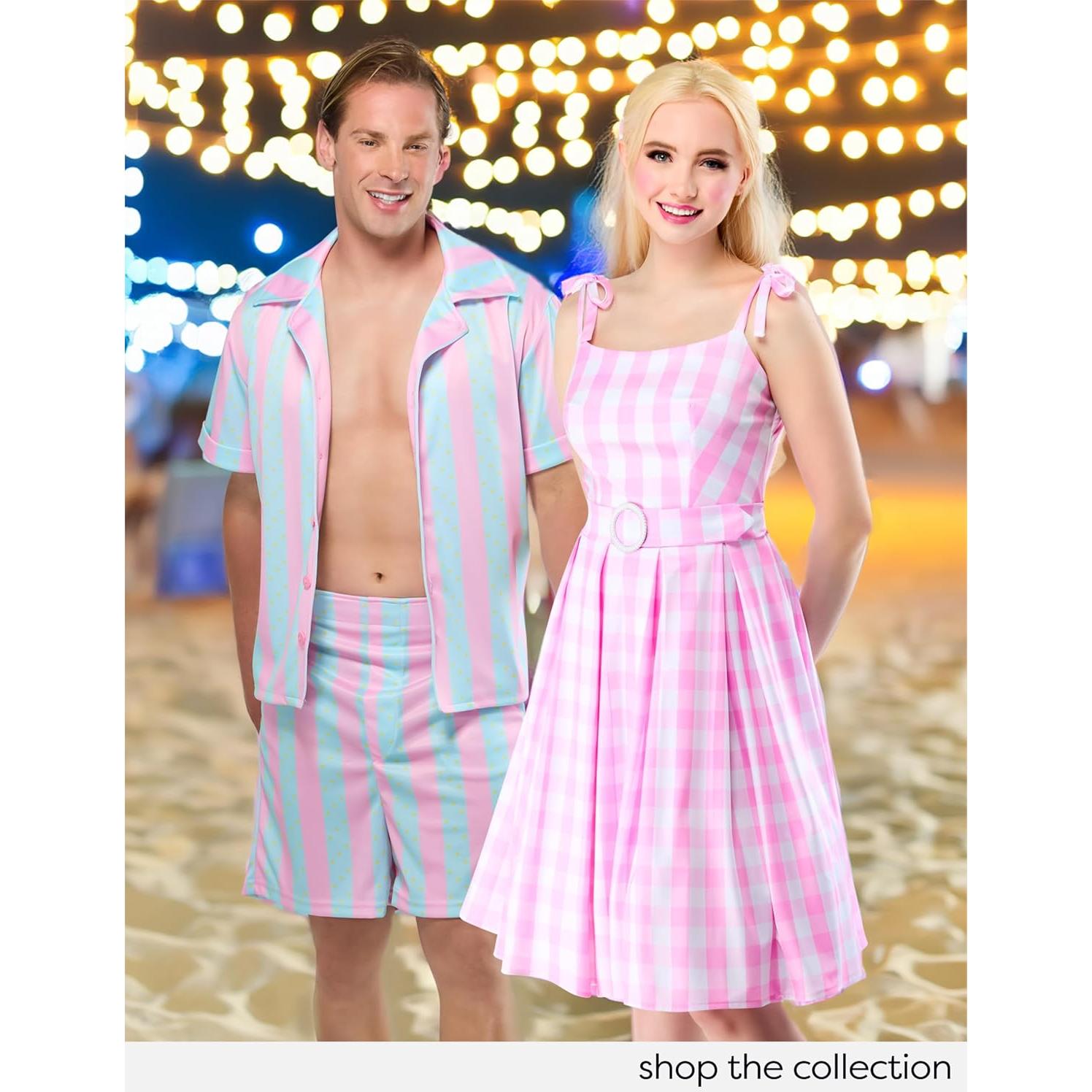 Disfraz de Ken de Playa Rubies para Hombre Adulto - Rosa y Azul