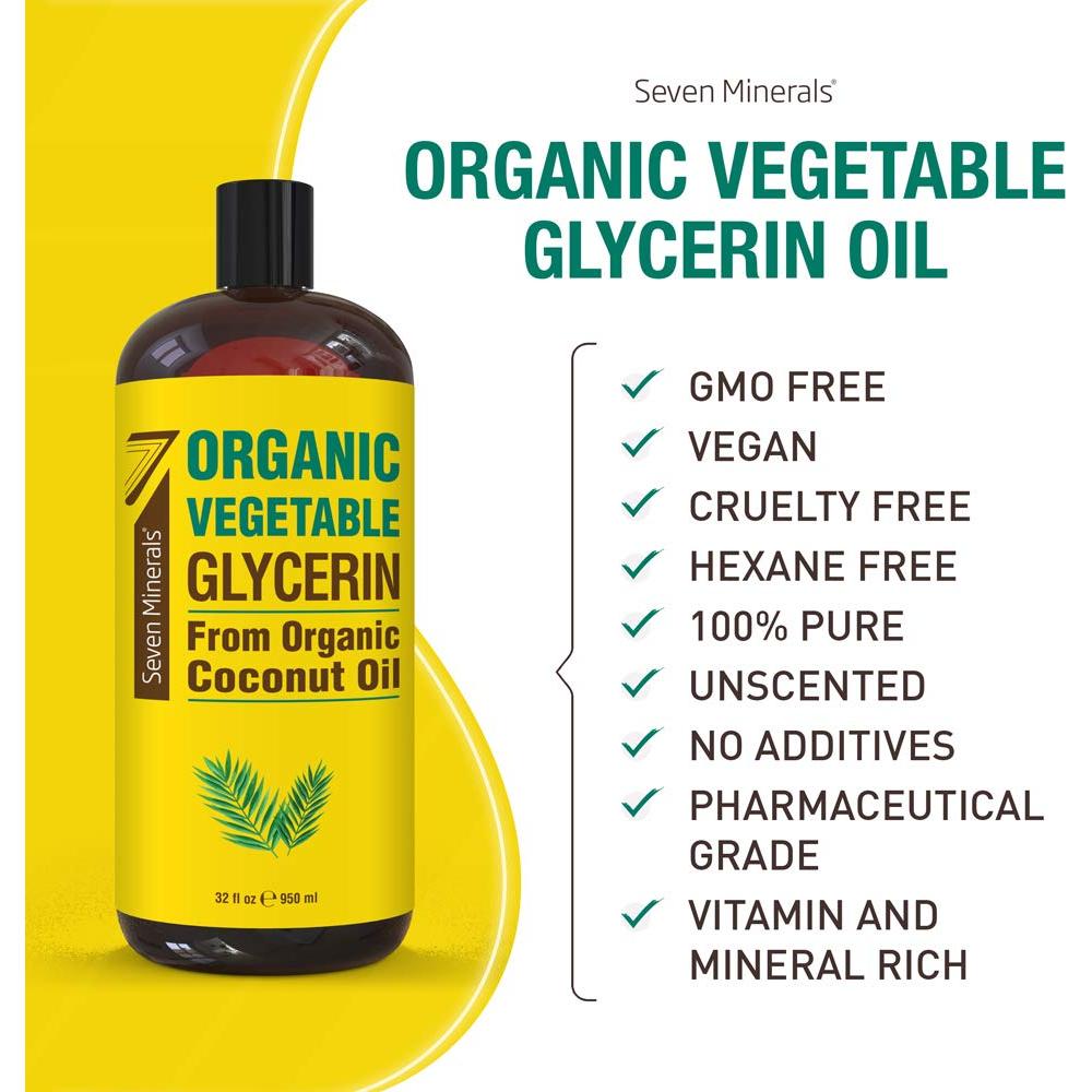 Glicerina Vegetal Orgánica Siete Minerales 946 ml - Sin Palma