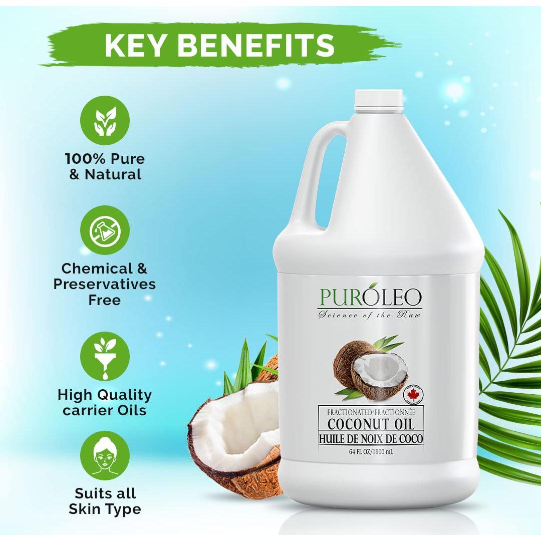 Aceite de Coco Fraccionado PUROLEO 1900 ML 100% Natural