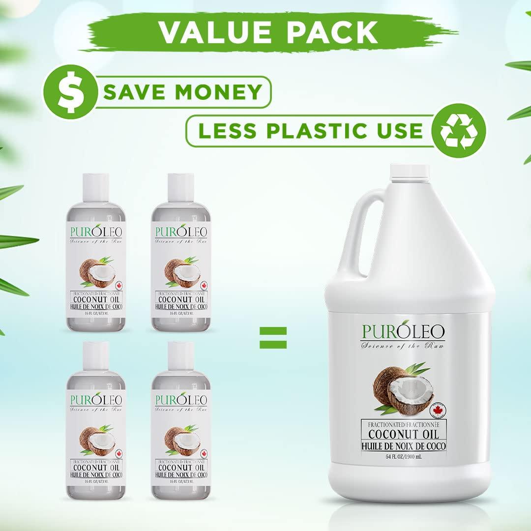 Aceite de Coco Fraccionado PUROLEO 1900 ML 100% Natural