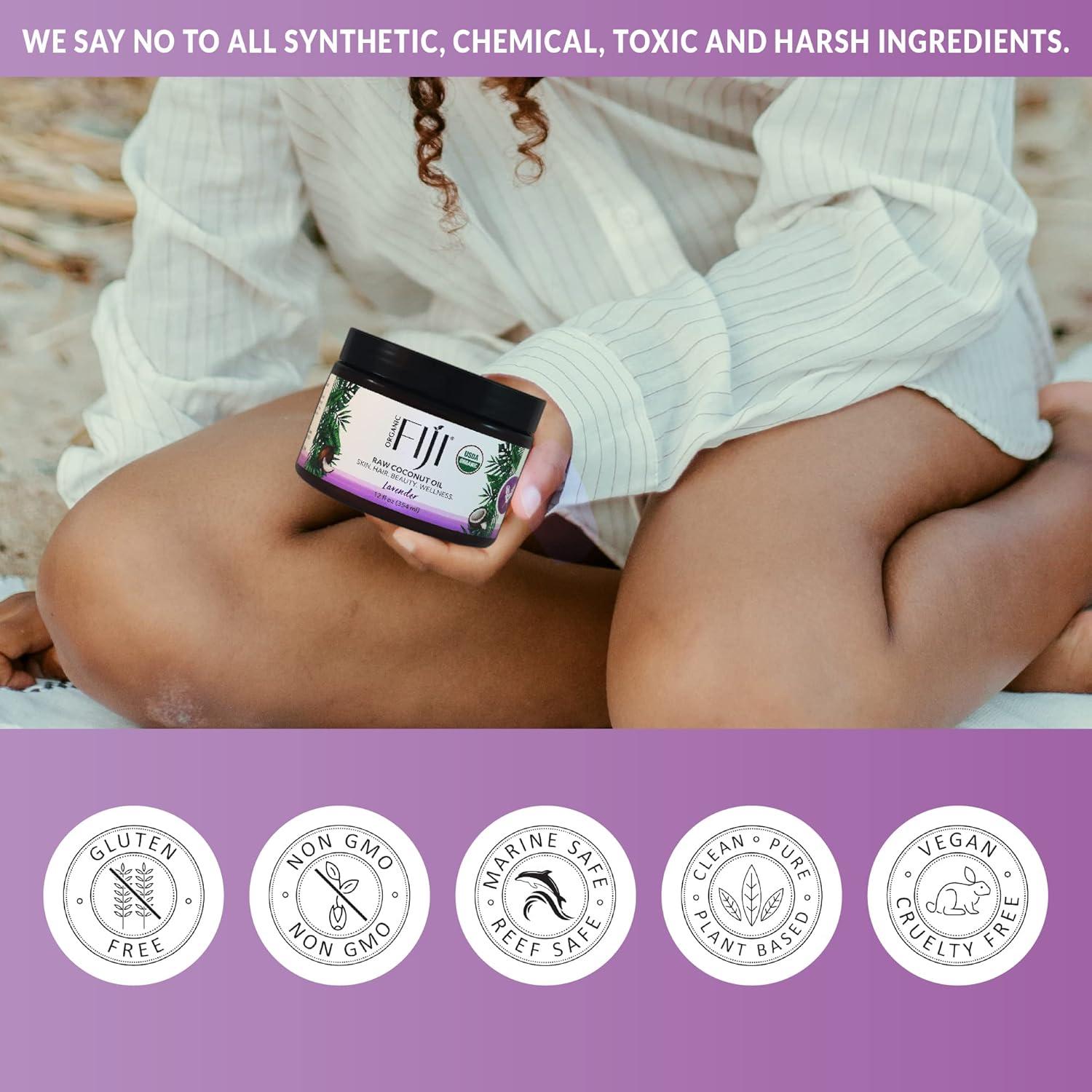 Aceite de Coco Crudo Prensado en Frío Organic Fiji 340g - Lavanda