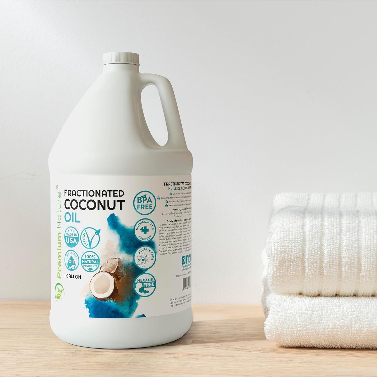 Aceite de Coco Fraccionado Premium Nature 1 Galón Hidratante