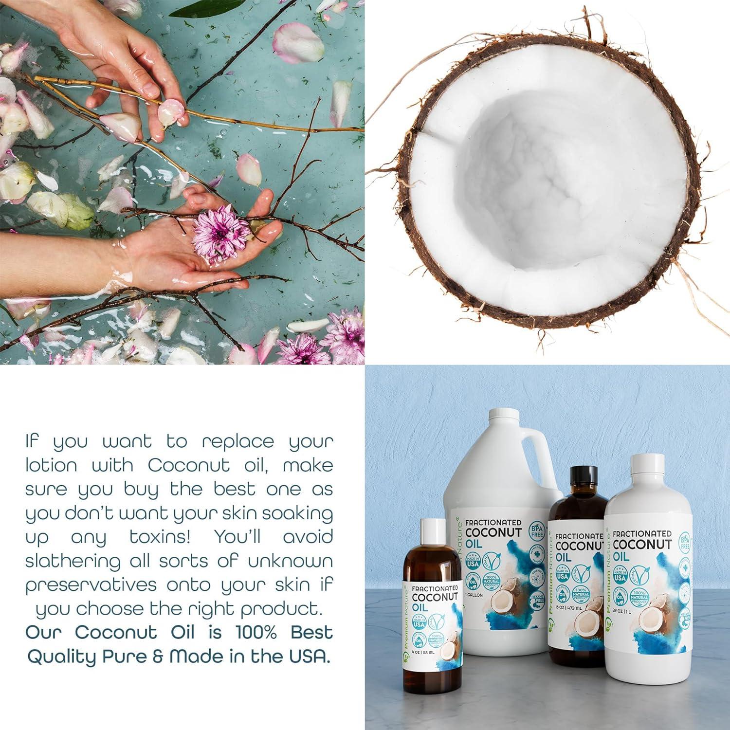 Aceite de Coco Fraccionado Premium Nature 1 Galón Hidratante