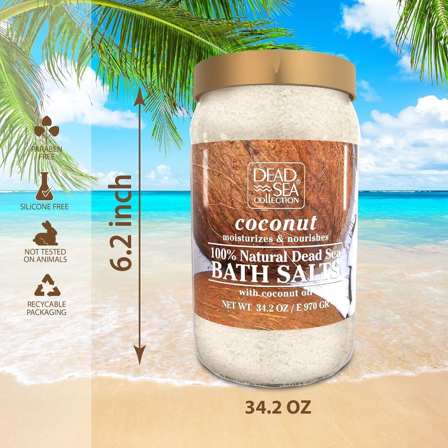 Sales de Baño del Mar Muerto Coco - 968.5 g - Salud y Belleza Cristalina