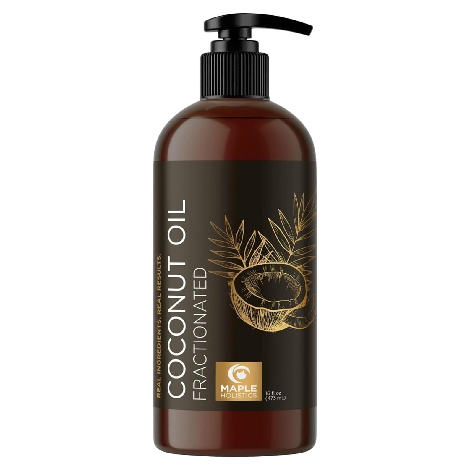 Aceite de Coco Fraccionado Puro Maple Holistics 473 ml Hidratante