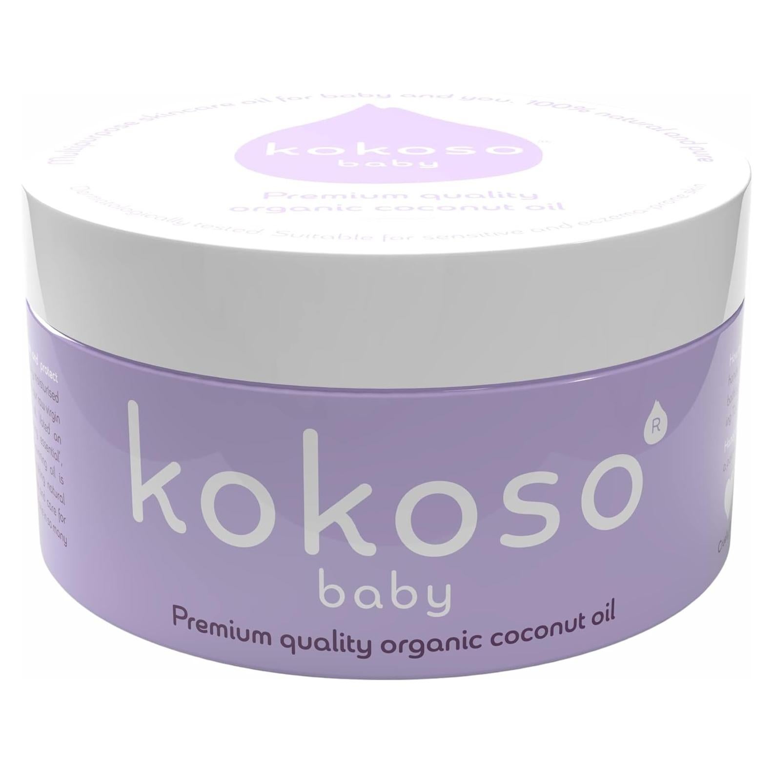Aceite de Coco Orgánico Kokoso para Bebés 168g - Hidratante Natural