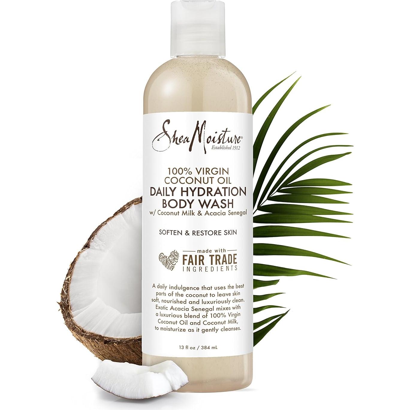Gel de Baño SheaMoisture 100% Aceite de Coco Virgen 384 ml