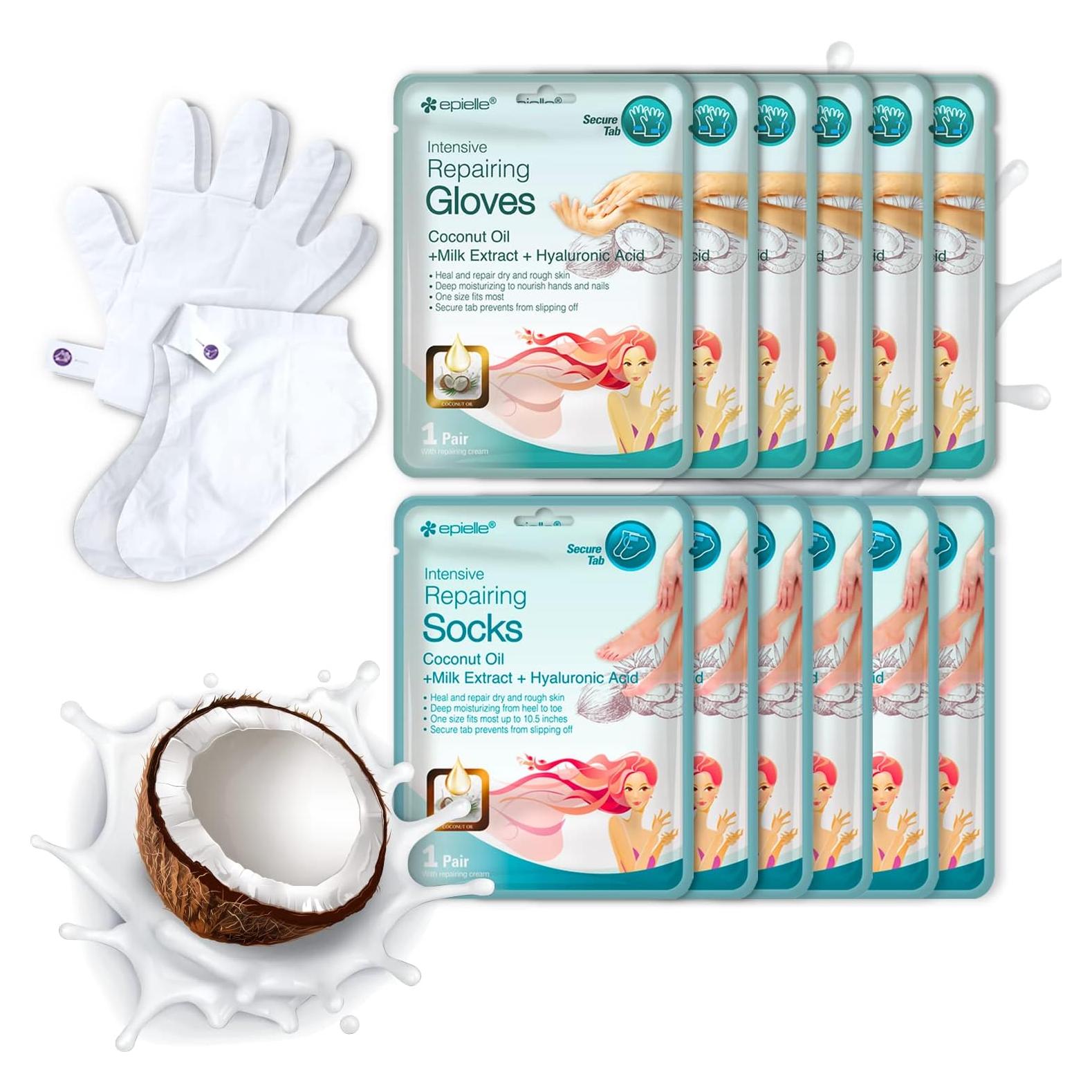 Mascarillas Intensivas Epielle para Manos y Pies - 12 Piezas