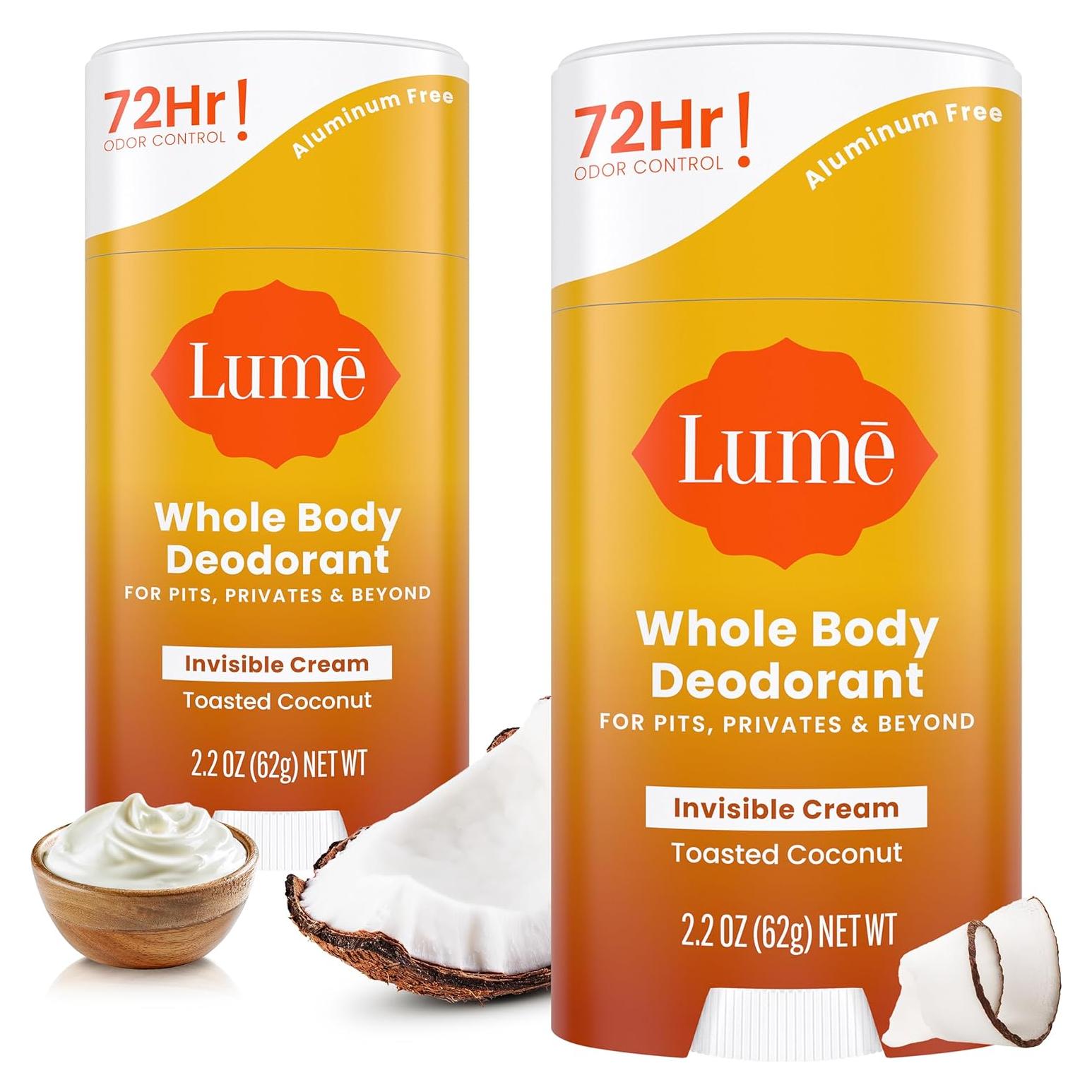 Desodorante Corporal Lume Coco Tostado - Barra 62.37g x 2