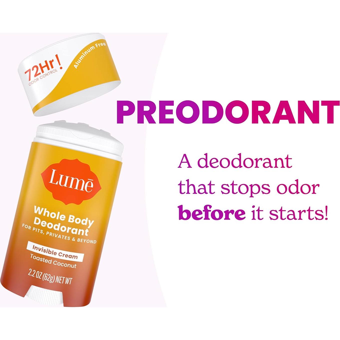 Desodorante Corporal Lume Coco Tostado - Barra 62.37g x 2