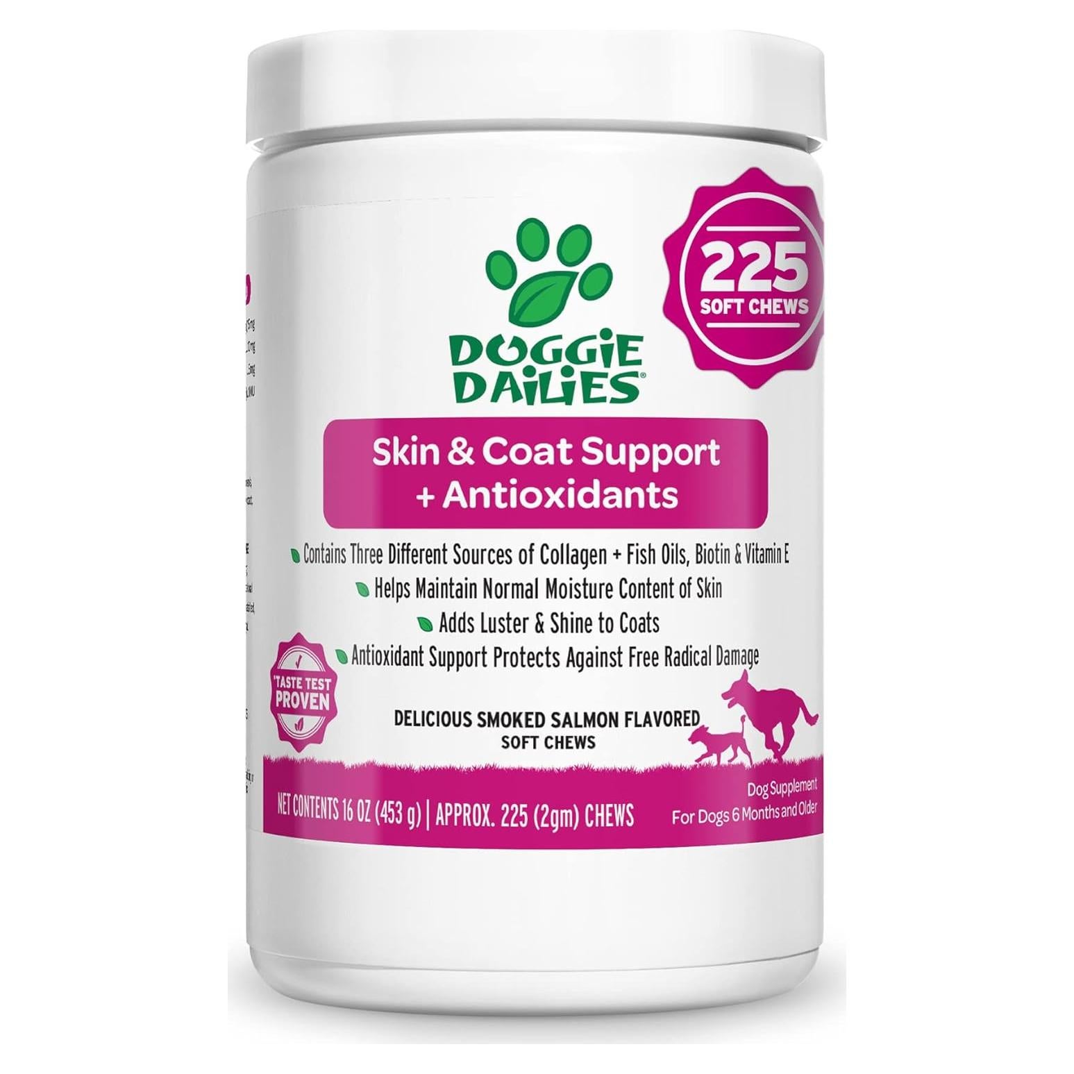 Suplemento para Piel y Pelaje Doggie Dailies 225 Masticables