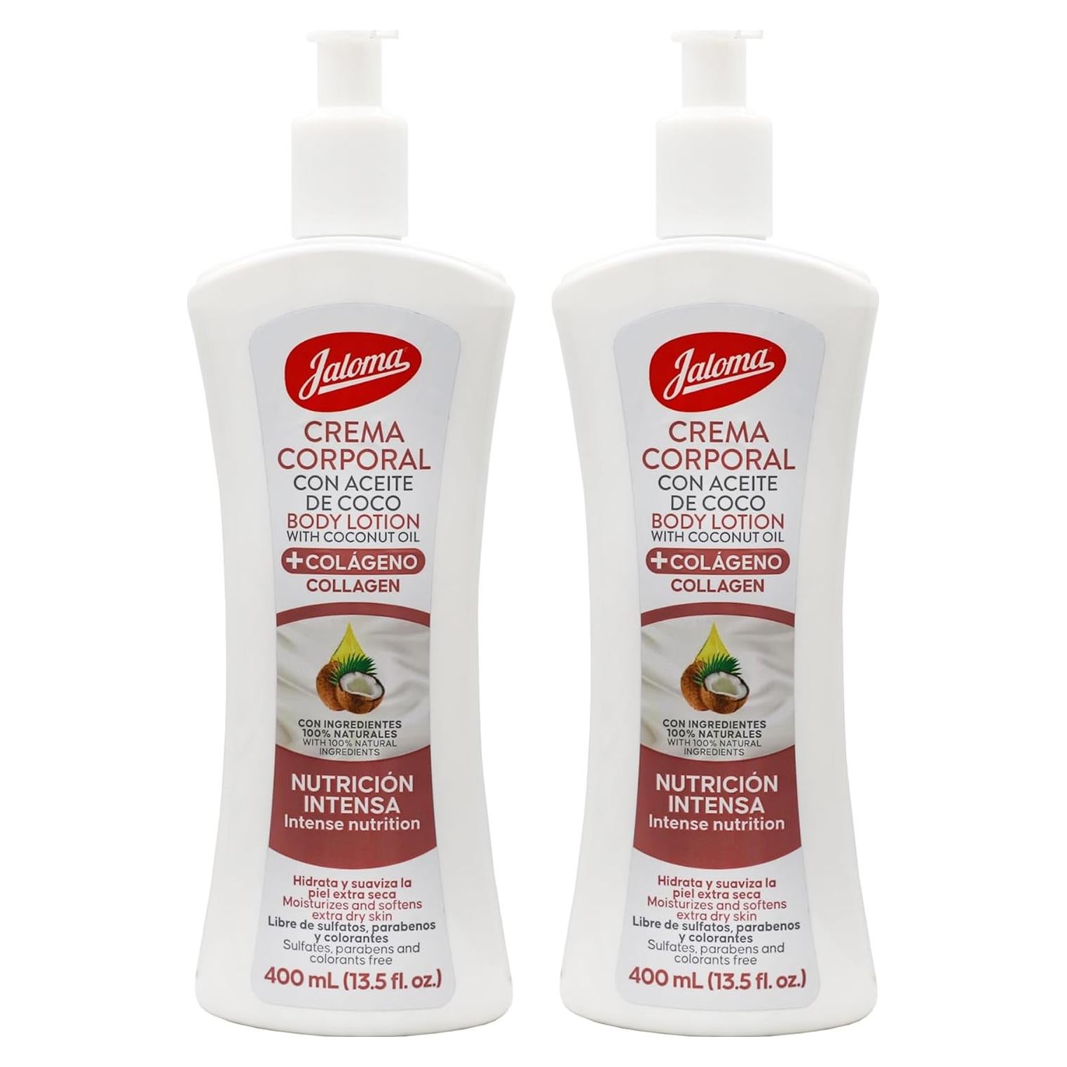 Loción Corporal JALOMA con Aceite de Coco 400 ml - 2 Pack