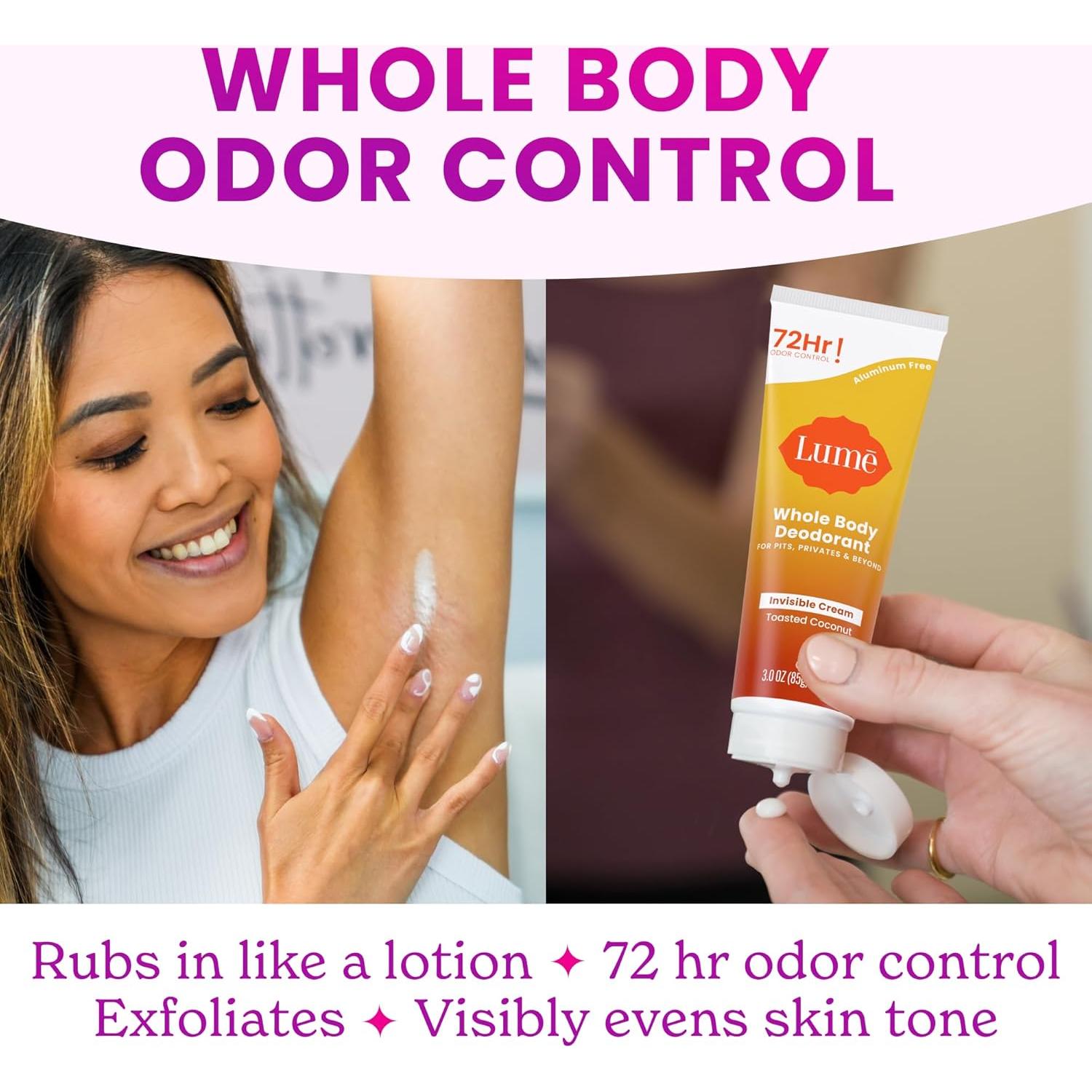 Desodorante Corporal Lume Coco Tostado - Control 72 Horas - 85g