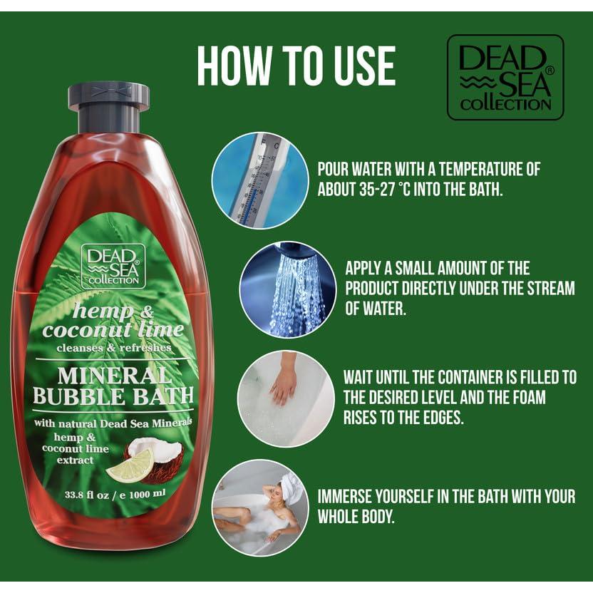 Baño de Burbujas Crystalline 1000 ml - Cañamo y Lima de Coco