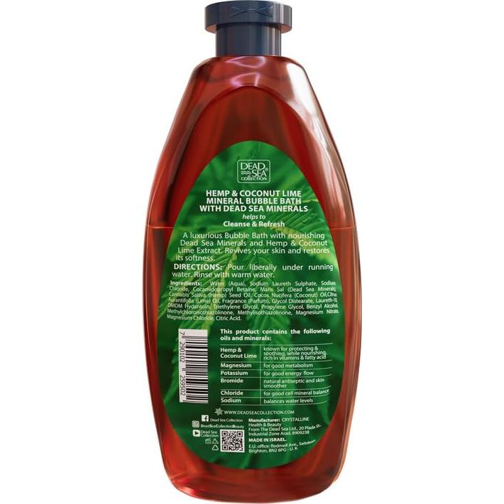 Baño de Burbujas Crystalline 1000 ml - Cañamo y Lima de Coco