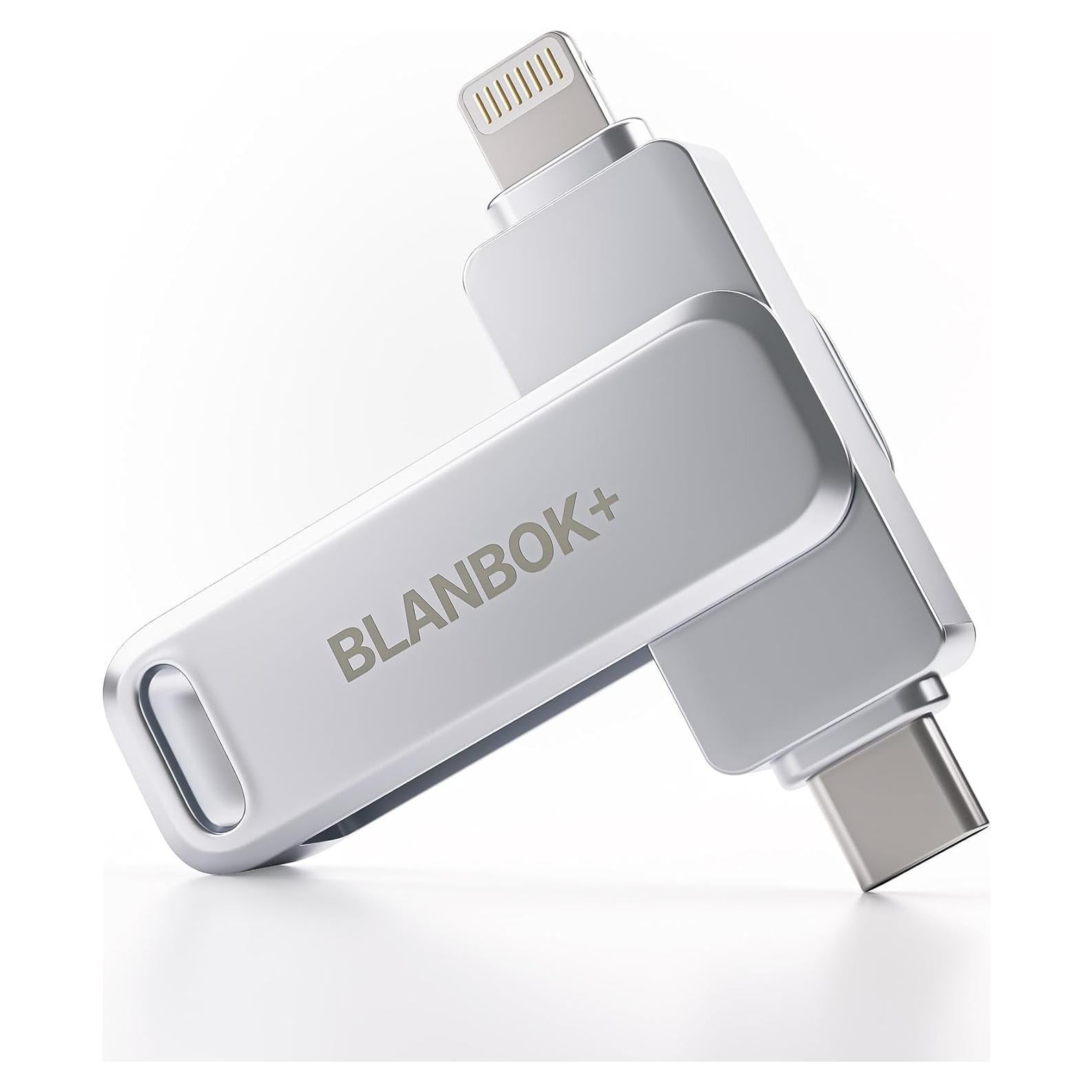 Unidad Flash MFi 128GB BLANBOK+ para iPhone y Android