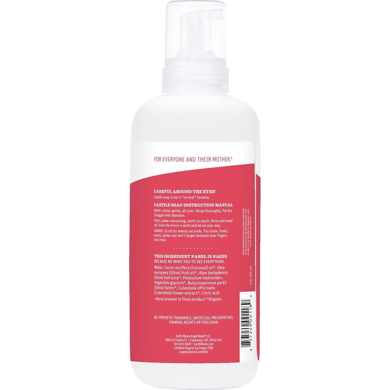 Jabón Líquido Orgánico Sin Aromas Earth Mama 1006 ml