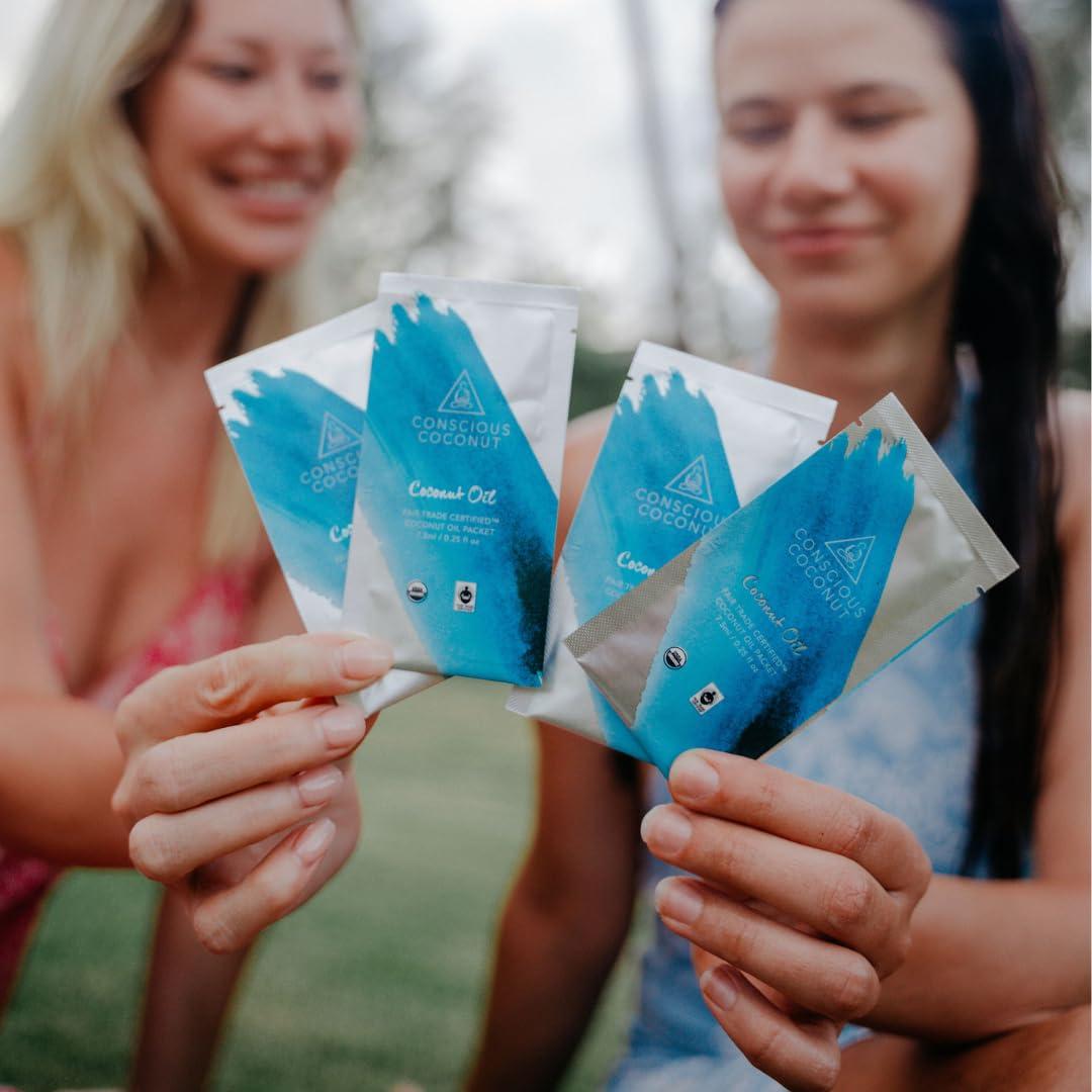 Aceite de Coco Orgánico Conscious Coconut 7.4 ml x 5 Paquetes