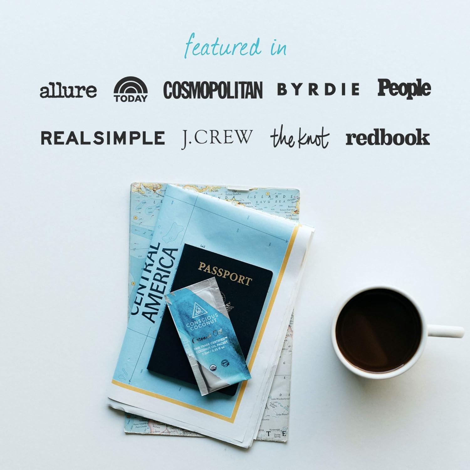 Aceite de Coco Orgánico Conscious Coconut 7.4 ml x 5 Paquetes